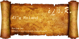 Ág Roland névjegykártya