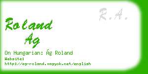 roland ag business card