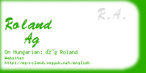 roland ag business card